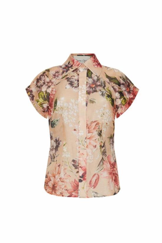  카라 카라 블라우스 스탠드아웃 탑 마고 블룸 진저