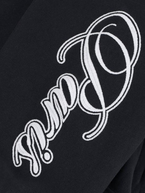  발렌시아가 후드 티셔츠 지퍼 후드티 필기체 블랙 - BALENCIAGA