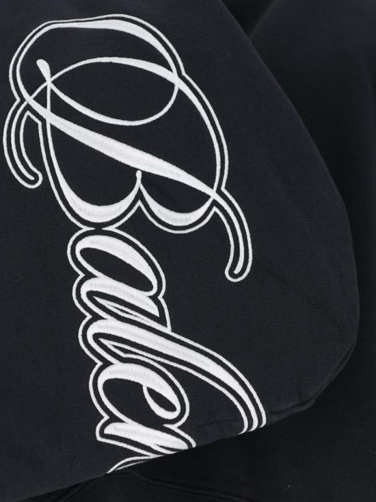  발렌시아가 후드 티셔츠 지퍼 후드티 필기체 블랙 - BALENCIAGA