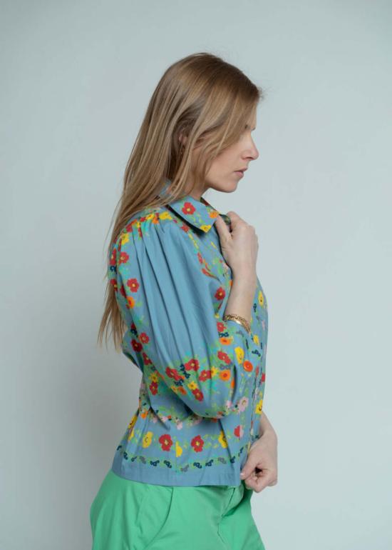  Hope for Flowers 블라우스 꽃을 향한 희망 소녀 셔츠 샴브레이 플로럴 - OTHER BRANDS