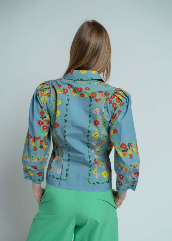  Hope for Flowers 블라우스 꽃을 향한 희망 소녀 셔츠 샴브레이 플로럴 - OTHER BRANDS