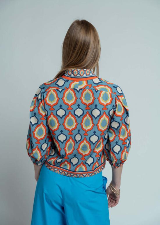  Hope for Flowers 블라우스 Hope For Flowers 턱 슬리브 셔츠 샴브레이 메달리온 - OTHER BRANDS