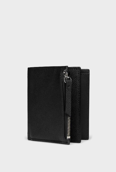 26SS 마르지엘라 스티치 지퍼 레더 트리폴드 지갑 SA1UI0020P4745 T8013 BLACK - MAISON MARGIELA
