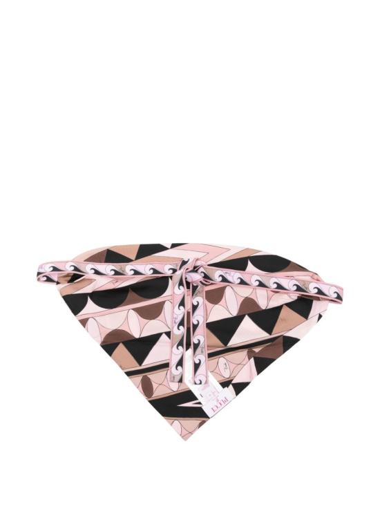  푸찌 머플러/스카프 푸치 프린트 실크 헤드스카프 파우더 - PUCCI