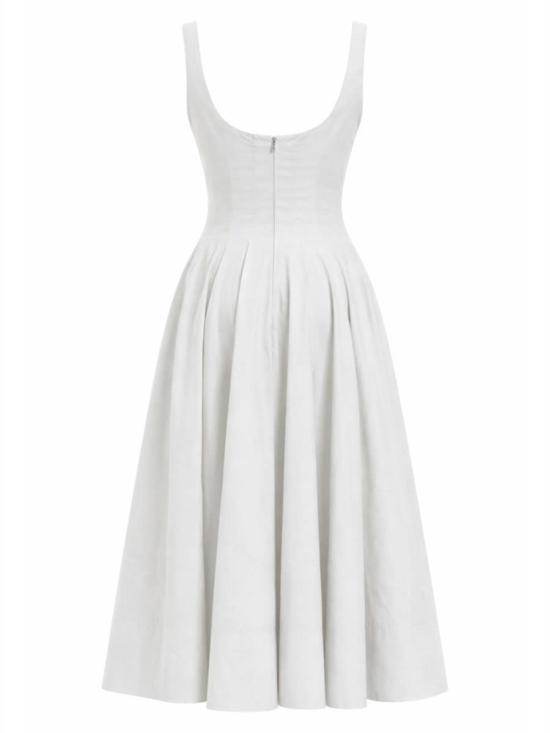  스타우드 롱 원피스 스토드 웰스 드레스 화이트 - STAUD