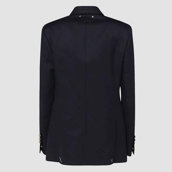  골든구스 수트 자켓 골든 구스 비스코스 블렌드 블레이저 블루 - GOLDEN GOOSE