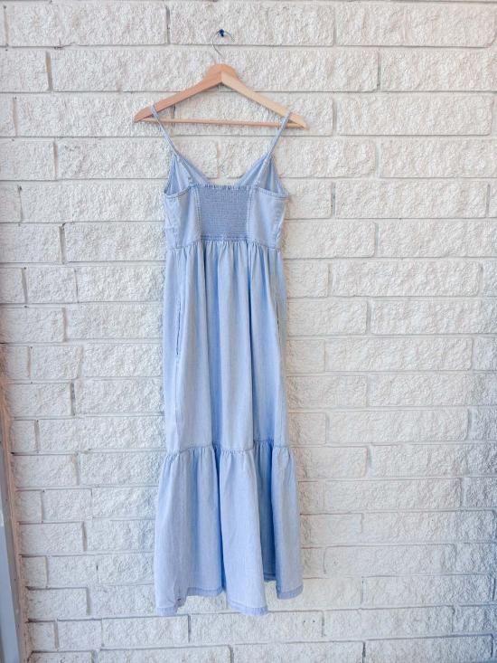  시레나 롱 원피스 그레타 드레스 에어 블루 - XIRENA