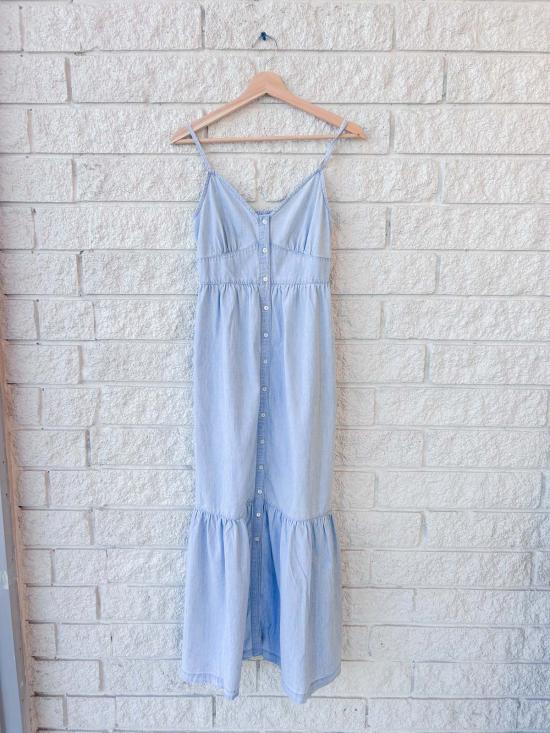  시레나 롱 원피스 그레타 드레스 에어 블루