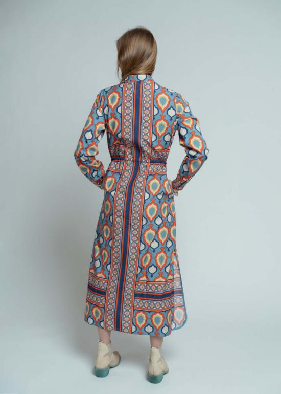  Hope for Flowers 롱 원피스 Hope For Flowers 밴드 칼라 셔츠드레스 샴브레이 메달리온 - OTHER BRANDS