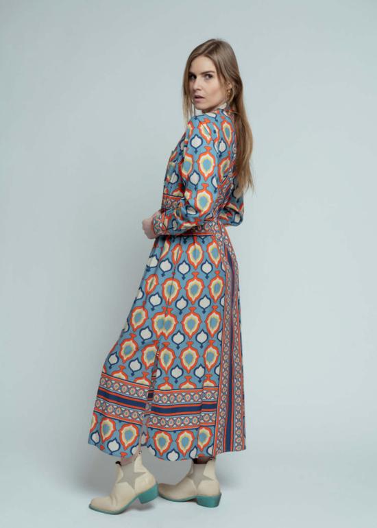  Hope for Flowers 롱 원피스 Hope For Flowers 밴드 칼라 셔츠드레스 샴브레이 메달리온 - OTHER BRANDS