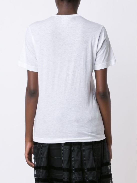  꼼데가르송 반팔 티셔츠 Comme Des Garçons 코튼 티셔츠 화이트 - COMME DES GARCONS