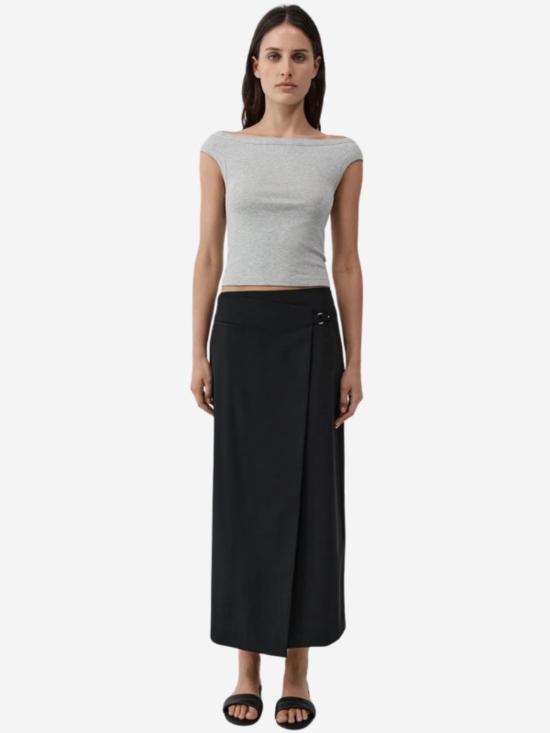  세인트아그니 민소매 티셔츠 세인트 아그니 오가닉 코튼 오프숄더 탑 - ST.AGNI