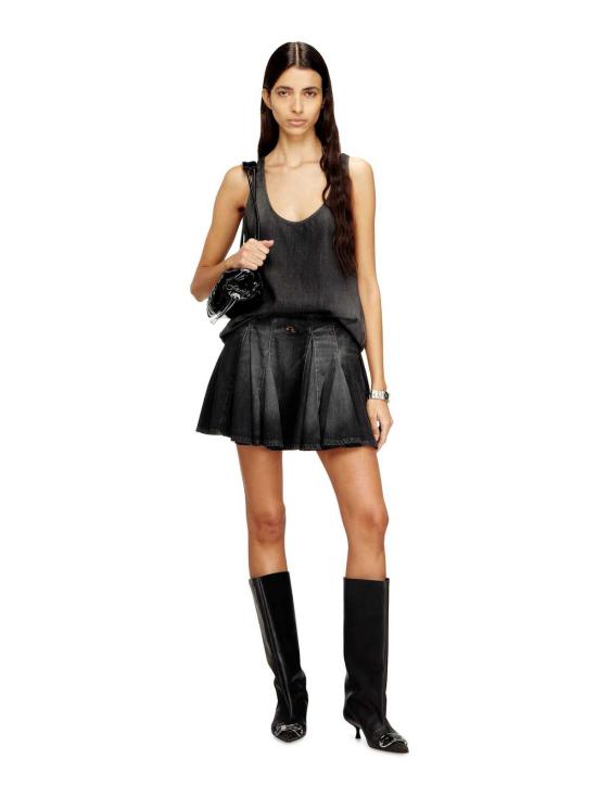  디젤 민소매 티셔츠 드 미시 S 탱크탑 블랙 - DIESEL