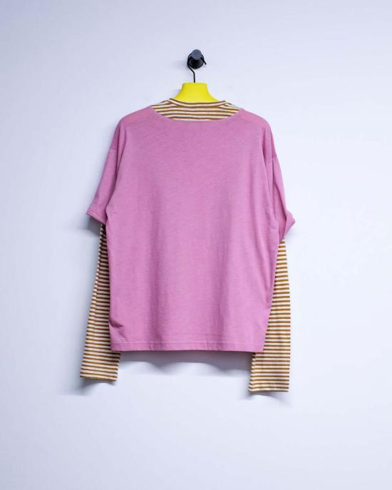  마르니 긴팔 티셔츠 코튼 레이어드 티셔츠 - MARNI