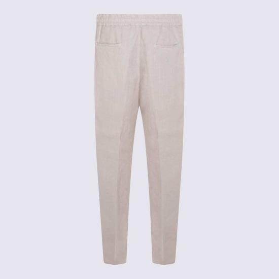  브루넬로 쿠치넬리 스트레이트 팬츠 Brunello Cucinelli 유타 린넨 팬츠 - BRUNELLO CUCINELLI