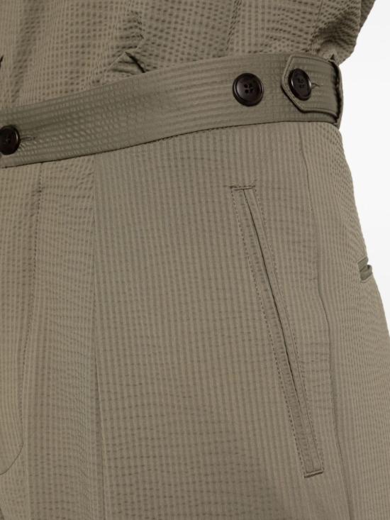  엠포리오 아르마니 스트레이트 팬츠 와이드 레그 팬츠 브라운 - EMPORIO ARMANI