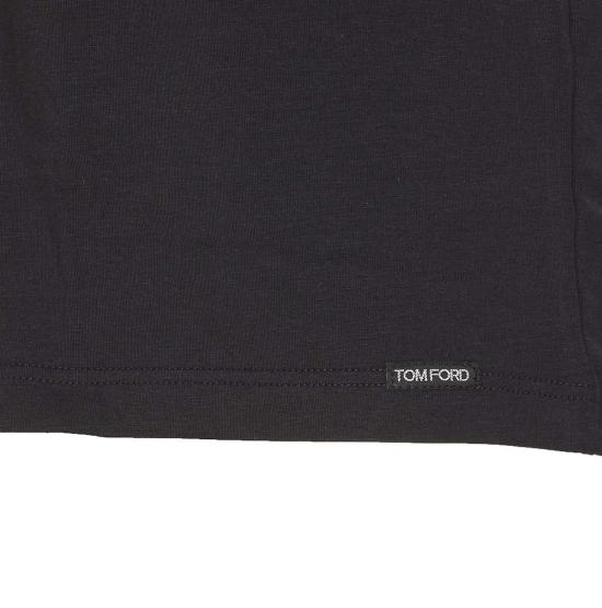  톰포드 반팔 티셔츠 톰 포드 로고 언더웨어 티셔츠 블랙 - TOMFORD