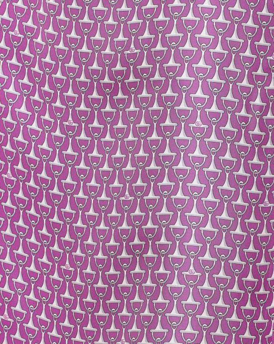  구찌 미디 스커트 실크  클램프 프린트 퍼플 - GUCCI