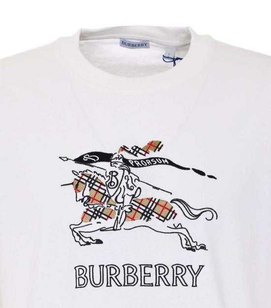  버버리 탑 라이언 티셔츠 화이트 - BURBERRY