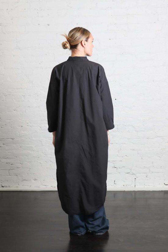  앨범 디 파밀리아 미디 원피스 Album Di Famiglia 롱셔츠 드레스 Tc 블랙 - ALBUM DI FAMIGLIA