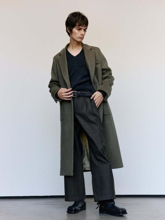  아워레가시 코트 우리의 유산 파괴적인 모스 킬로 멜튼 로브 오버코트 - OUR LEGACY