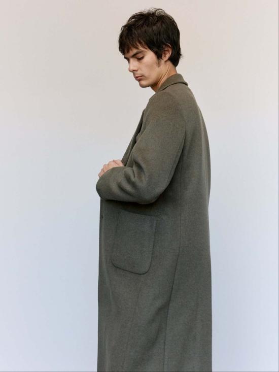  아워레가시 코트 우리의 유산 파괴적인 모스 킬로 멜튼 로브 오버코트 - OUR LEGACY