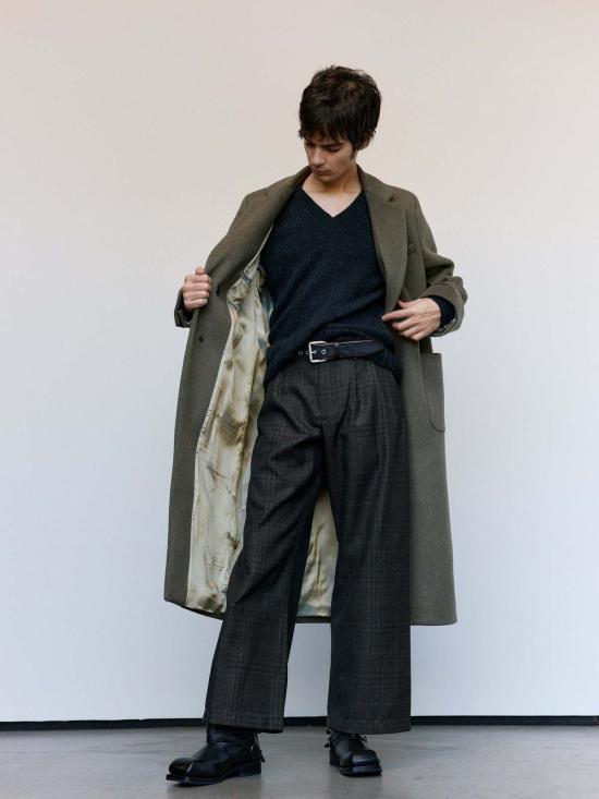  아워레가시 코트 우리의 유산 파괴적인 모스 킬로 멜튼 로브 오버코트 - OUR LEGACY