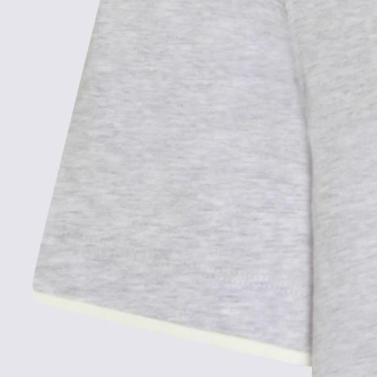  브루넬로 쿠치넬리 반팔 티셔츠 면 티셔츠 (회색) - BRUNELLO CUCINELLI