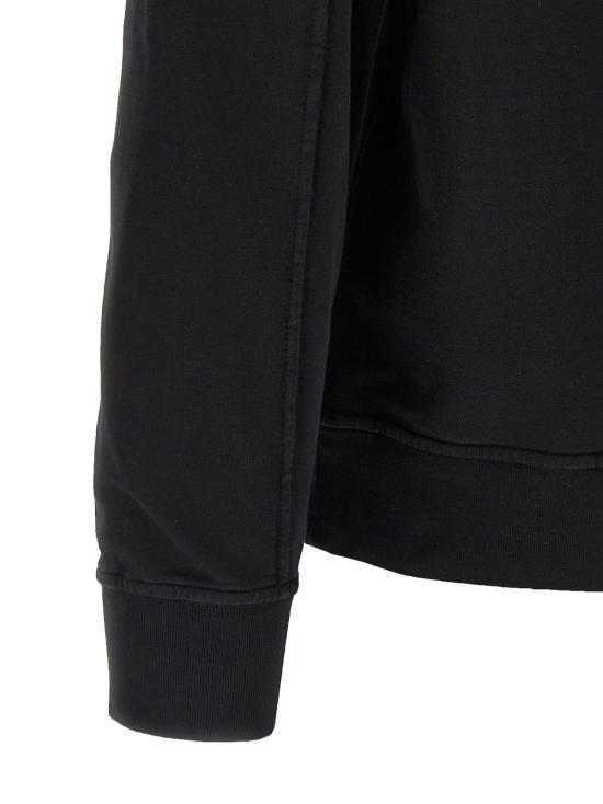  씨피 컴퍼니 긴팔 티셔츠 C.P. 컴퍼니 플리스 스웨트셔츠 블랙 - C.P. COMPANY