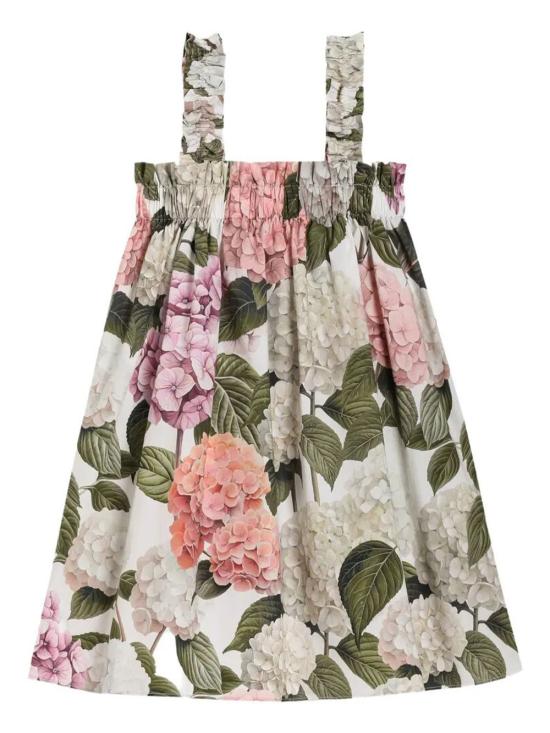 26SS [키즈] 돌체앤가바나 원피스 L54DN9 HS5T6 HA5XG ORTENSIE FDO BIANCO - DOLCE & GABBANA