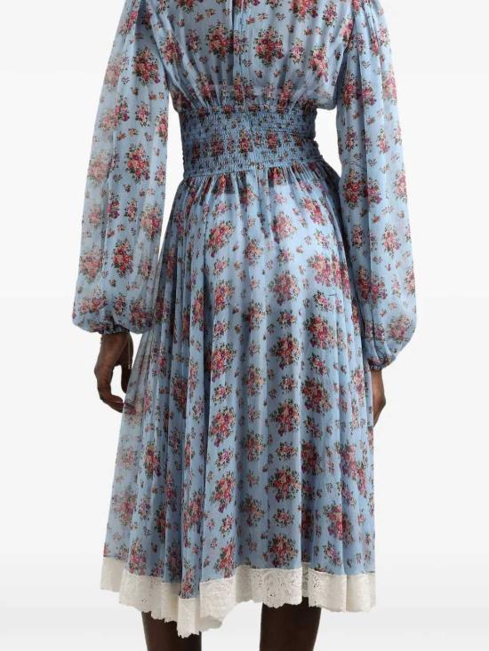 26SS 돌체앤가바나 미디 원피스 F611ZTIS10F HC5XK MAZZOLINI FIORI FCEL - DOLCE & GABBANA