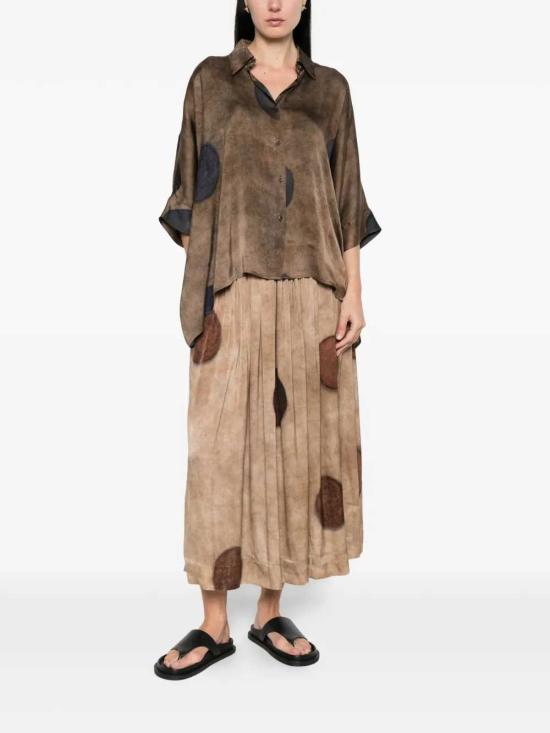 26SS 우마 왕 롱 스커트 UW2004 UW506 NUDE BROWN - UMA WANG