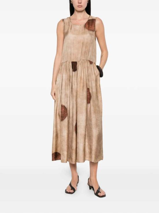 26SS 우마 왕 미디 원피스 UW5001 UW506 NUDE BROWN - UMA WANG