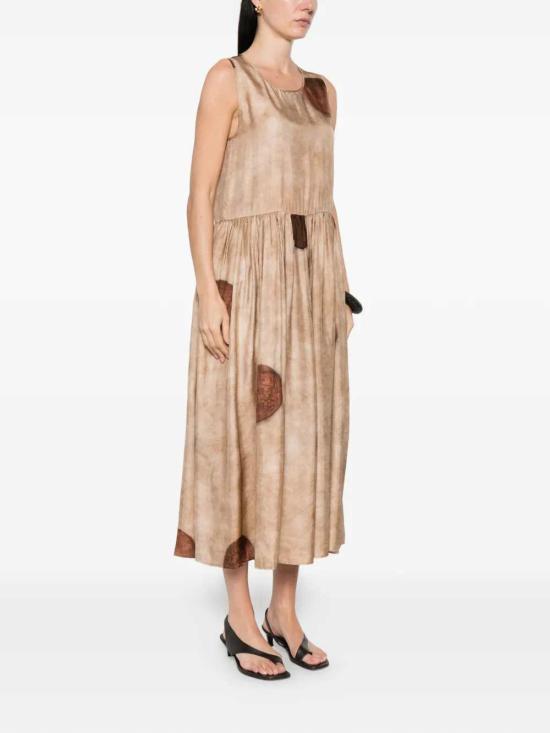 26SS 우마 왕 미디 원피스 UW5001 UW506 NUDE BROWN - UMA WANG