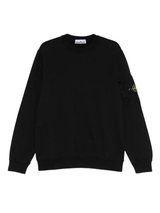 26SS 스톤 아일랜드 코튼 플리스 크루넥 스웨트셔츠 L1S156100019 S0410 V0029 BLACK