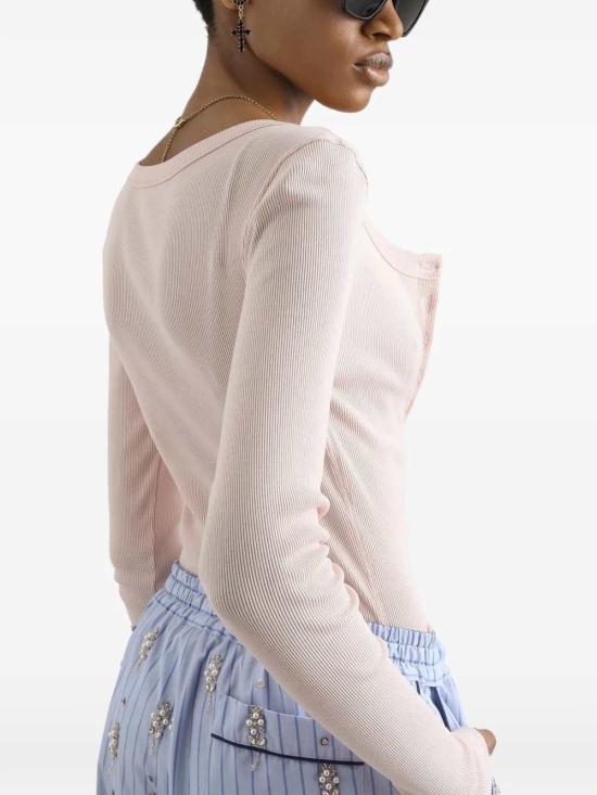 26SS 돌체앤가바나 긴팔 티셔츠 F8W44TFU7AV F0586 ROSA CARNE - DOLCE & GABBANA