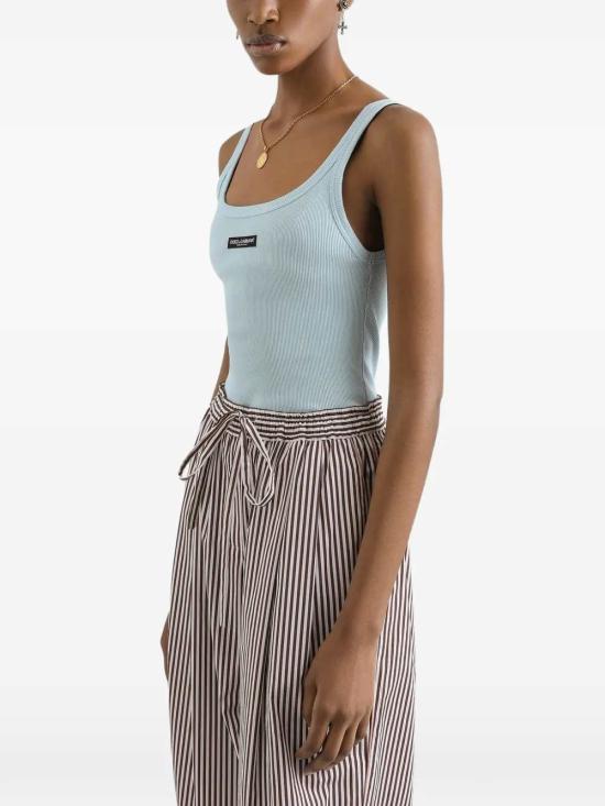 26SS 돌체앤가바나 민소매 티셔츠 F8W45TFU7AV B0195 AZZURRO ACQUA CHIARO - DOLCE & GABBANA