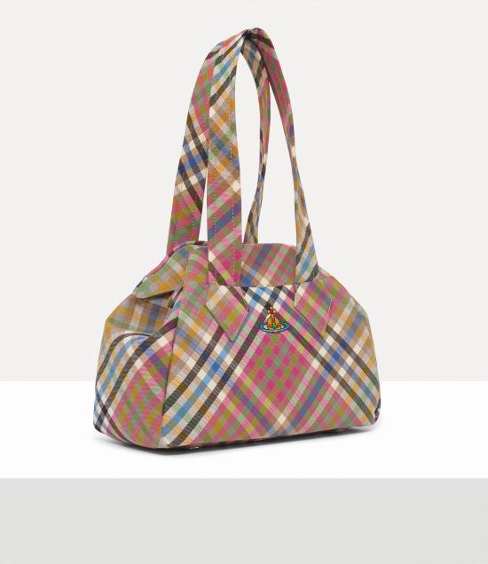 26SS 비비안웨스트우드 토트백 4702000CW W01CV 0215 HEATHER CHECK DOM - VIVIENNE WESTWOOD