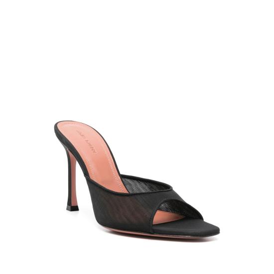 26SS 아미나 무아디 뮬/슬리퍼 ALEXA MESH 95 BLACK - AMINA MUADDI