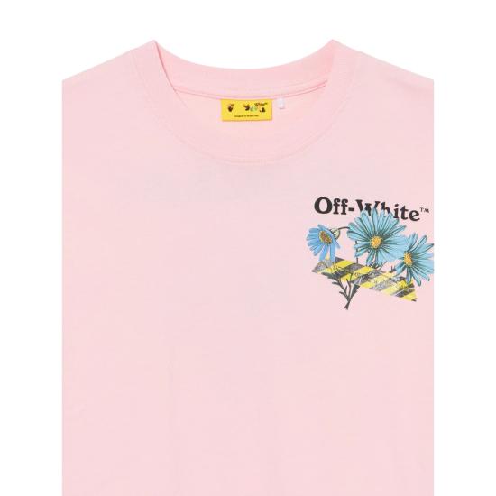 26SS [키즈] 오프화이트 티셔츠 44GAA001S26 J004 683 PINK - OFF WHITE