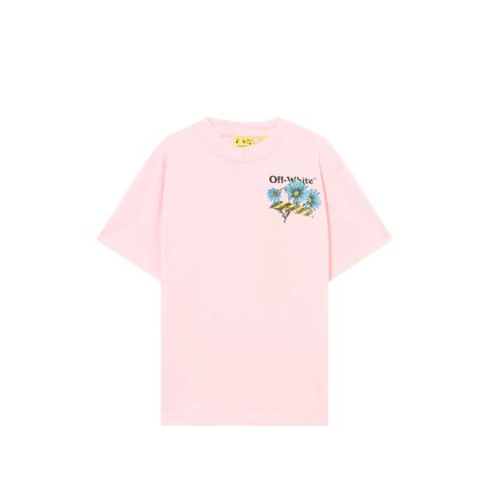 26SS [키즈] 오프화이트 티셔츠 44GAA001S26 J004 683 PINK