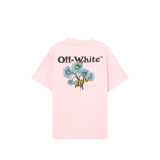 26SS [키즈] 오프화이트 티셔츠 44GAA001S26 J004 683 PINK - OFF WHITE