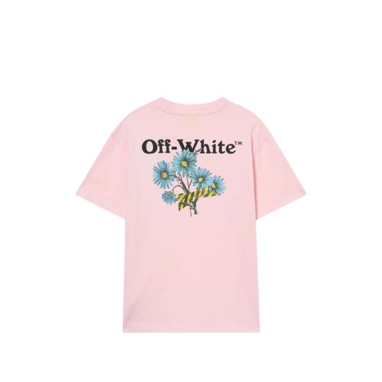 26SS [키즈] 오프화이트 티셔츠 44GAA001S26 J004 683 PINK - OFF WHITE