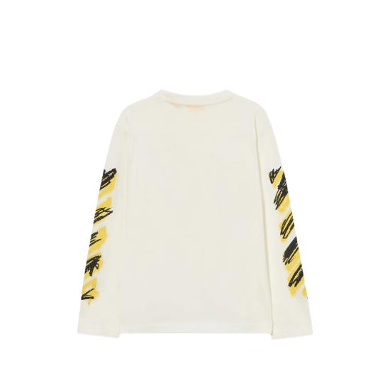 26SS [키즈] 오프화이트 티셔츠 44BAB001S26 J002 100 NEUTRALS - OFF WHITE