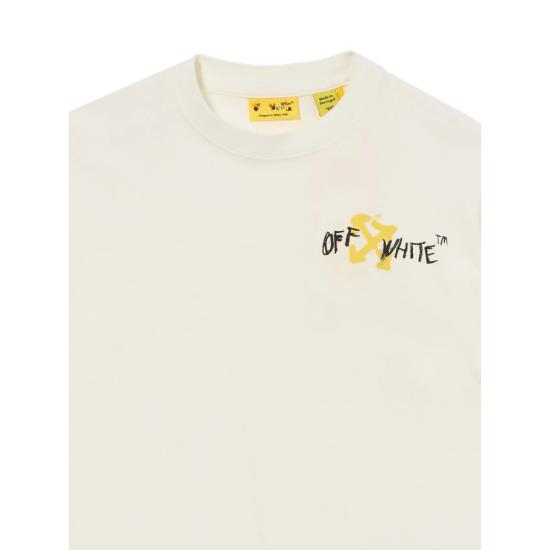 26SS [키즈] 오프화이트 티셔츠 44BAB001S26 J002 100 NEUTRALS - OFF WHITE