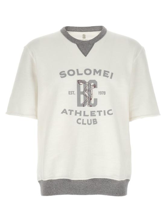 26SS 브루넬로 쿠치넬리 긴팔 티셔츠 MR8313378GCTQ27 White