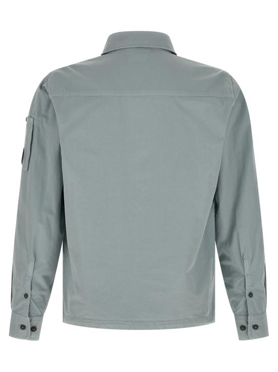 26SS 씨피 컴퍼니 오가닉 개버딘 지퍼 렌즈 오버셔츠 20CMOS705A110143G809 Light Blue - C.P. COMPANY
