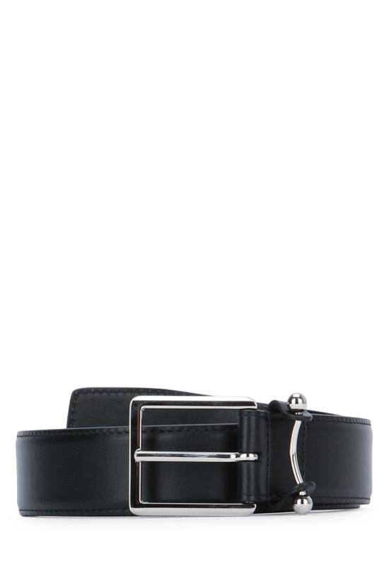 26SS 크리스챤 루부탱 가죽 벨트 1265357 BK65 BLACKSILVER