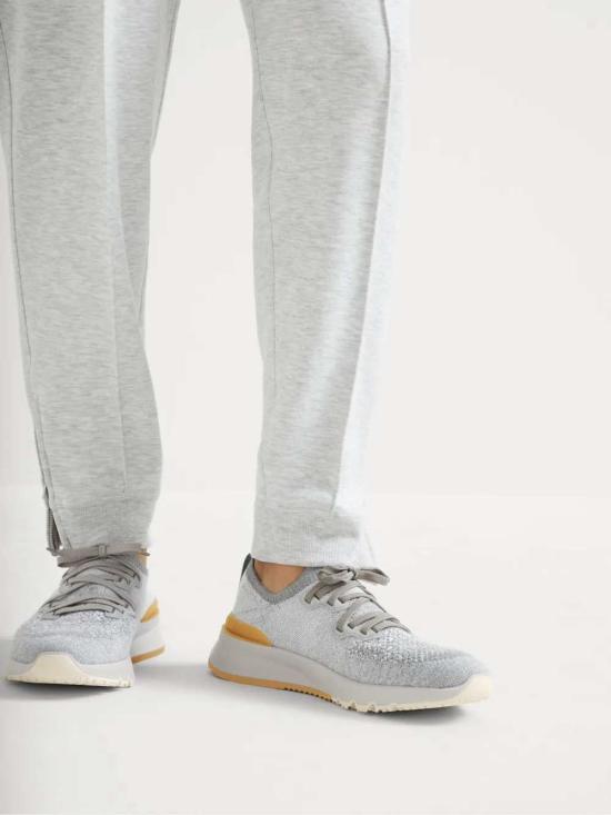 26SS 브루넬로 쿠치넬리 시네 니트 러너 MZUKISO250 CJN33 COKE ATENE LAPIS GRIGIO - BRUNELLO CUCINELLI