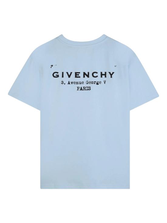 26SS [키즈] 지방시 티셔츠 H31075 77L BLU CIELO - GIVENCHY